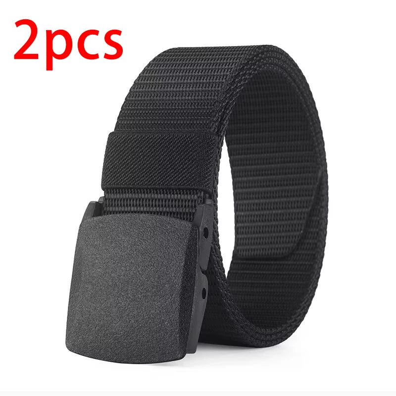 Men's Belt Outdoor Casual Canvas Belt Metal Free Training Nylon Tactical Belt,Versatile For Jeans, Dress,Casual ,For Men Women