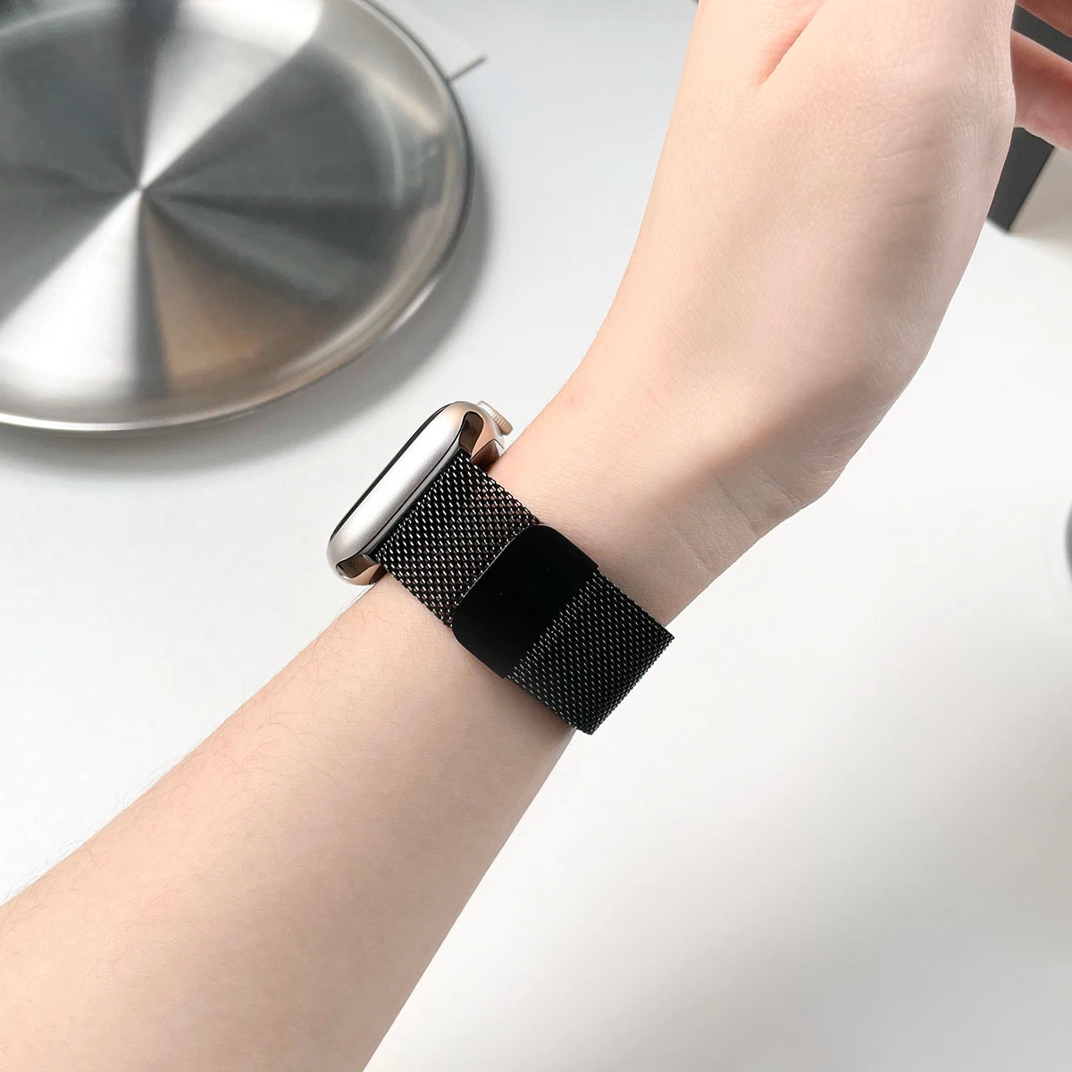 Milanese Loop Band For Apple Watch Strap 46mm 44mm 45mm 40mm 42mm 41mm 49mm Bracelet iWatch Series 12 11 10 9 SE Ultra 4 3 49mm