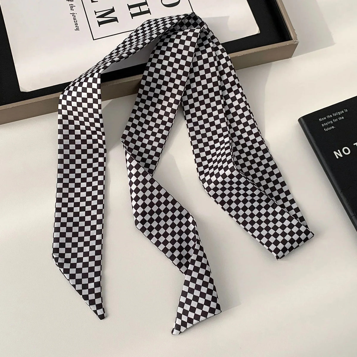 Women Narrow Long Scarf 150x4cm Polka Dot Tie Bag Ribbon Headband Choker Streamer Lady Accessories